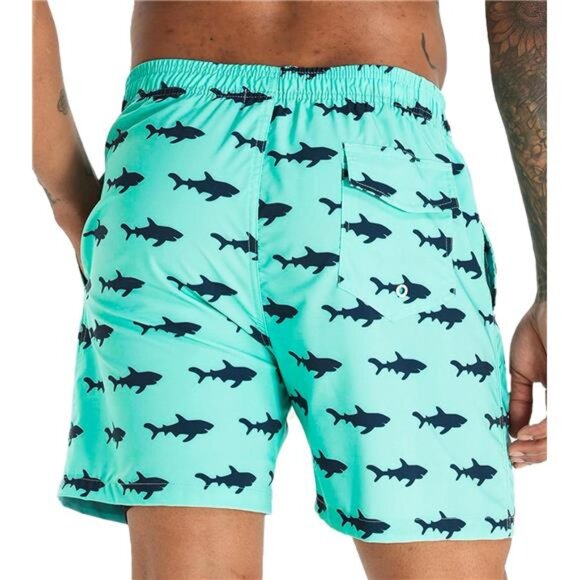 Men's Swim Trunks with Compression Liner 5 Inch Bathing Suit Summer Beach Shorts - Picture 2 of 6